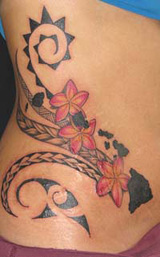 hawaiian flower tattoo